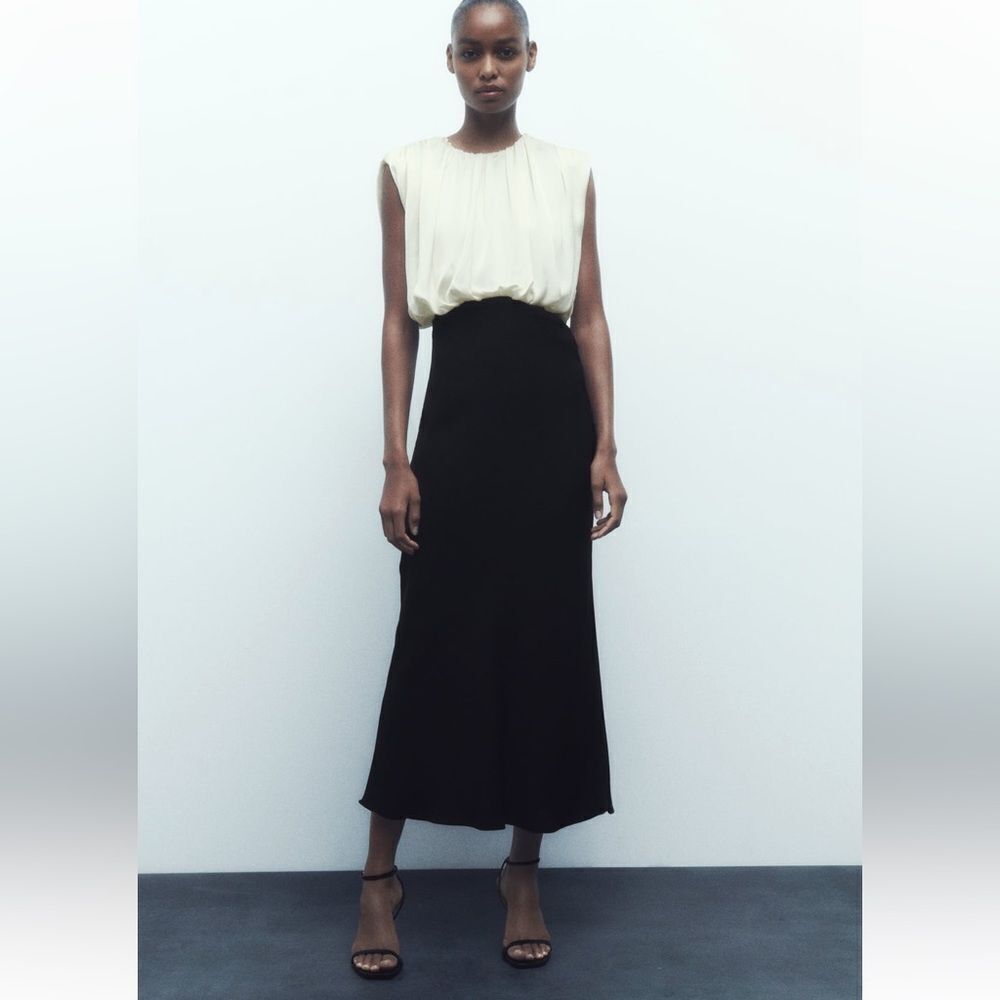Zara combination cut out dress